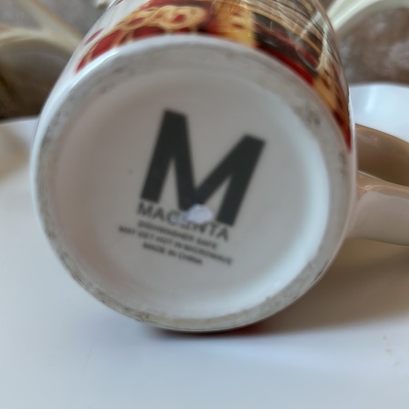 Whimsical design of a dog with a mustache and hat ceramic mug - Picture 6 of 6